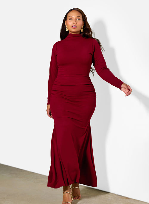 Lorena Ruched Jersey Gown
