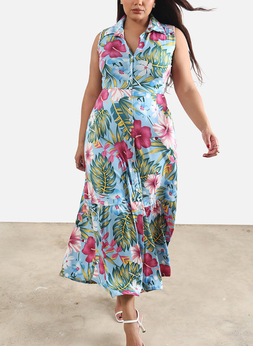 Lauren Floral Button Down Maxi Dress