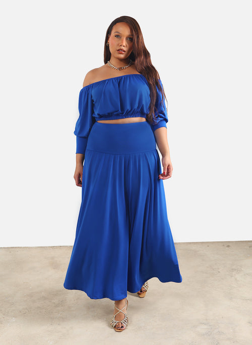 Leevy Over The Shoulder Crop Top