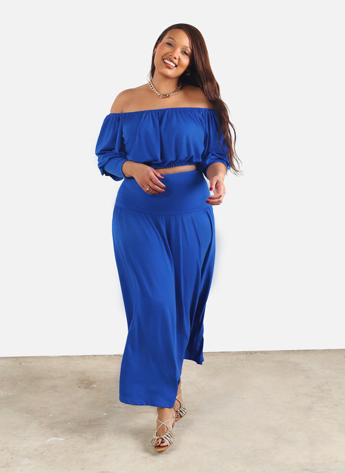 Leevy Drop Waist Maxi Skirt