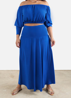 Leevy Drop Waist Maxi Skirt