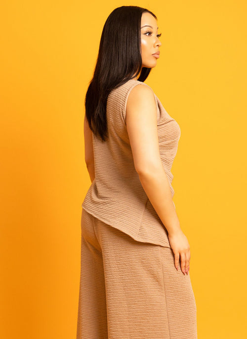 Leslie Longline Textured Cinched Top