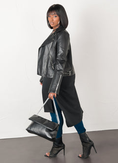 Caged Neckline Tunic Top