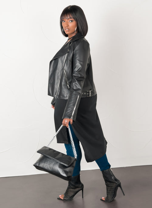 Caged Neckline Tunic Top