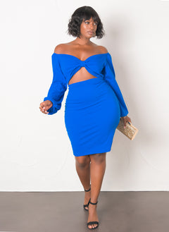 Puff Sleeve Bodycon Mini Dress