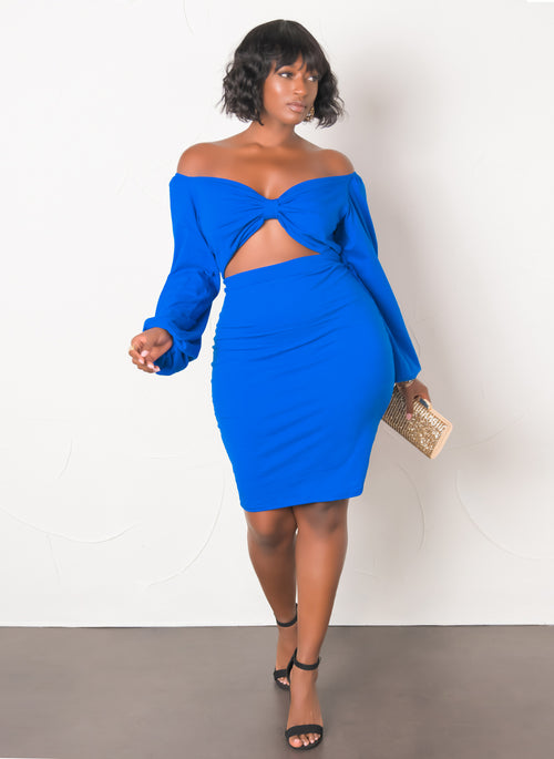 Puff Sleeve Bodycon Mini Dress