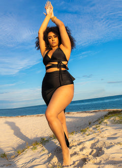 Stranded Lace Up Bikini Top