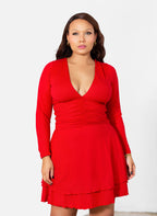 Madison Ruched Skater Mini Dress