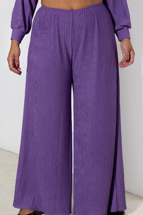 Nicole Textured Wide Leg Pants