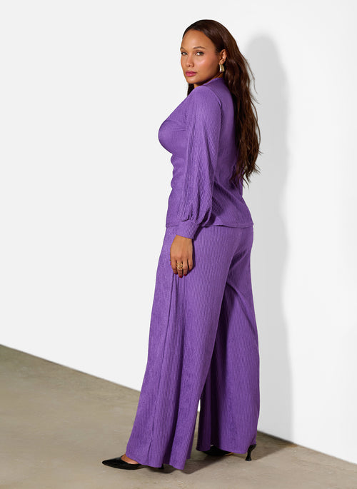 Nicole Textured Drawstring Detail Top