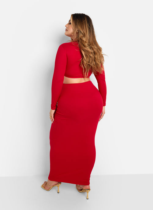 Penelope Ribbed Cut Out Maxi Bodycon Dress
