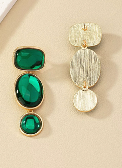 18K Gold-Plated Alloy Resin Drop Earrings