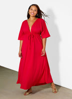 Silvia Kimino Sleeve Maxi Dress