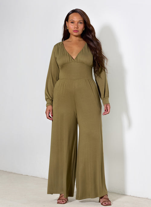 Susan Drop Waist Wide Leg Jumpsuit