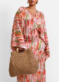 Oversized Straw Tote