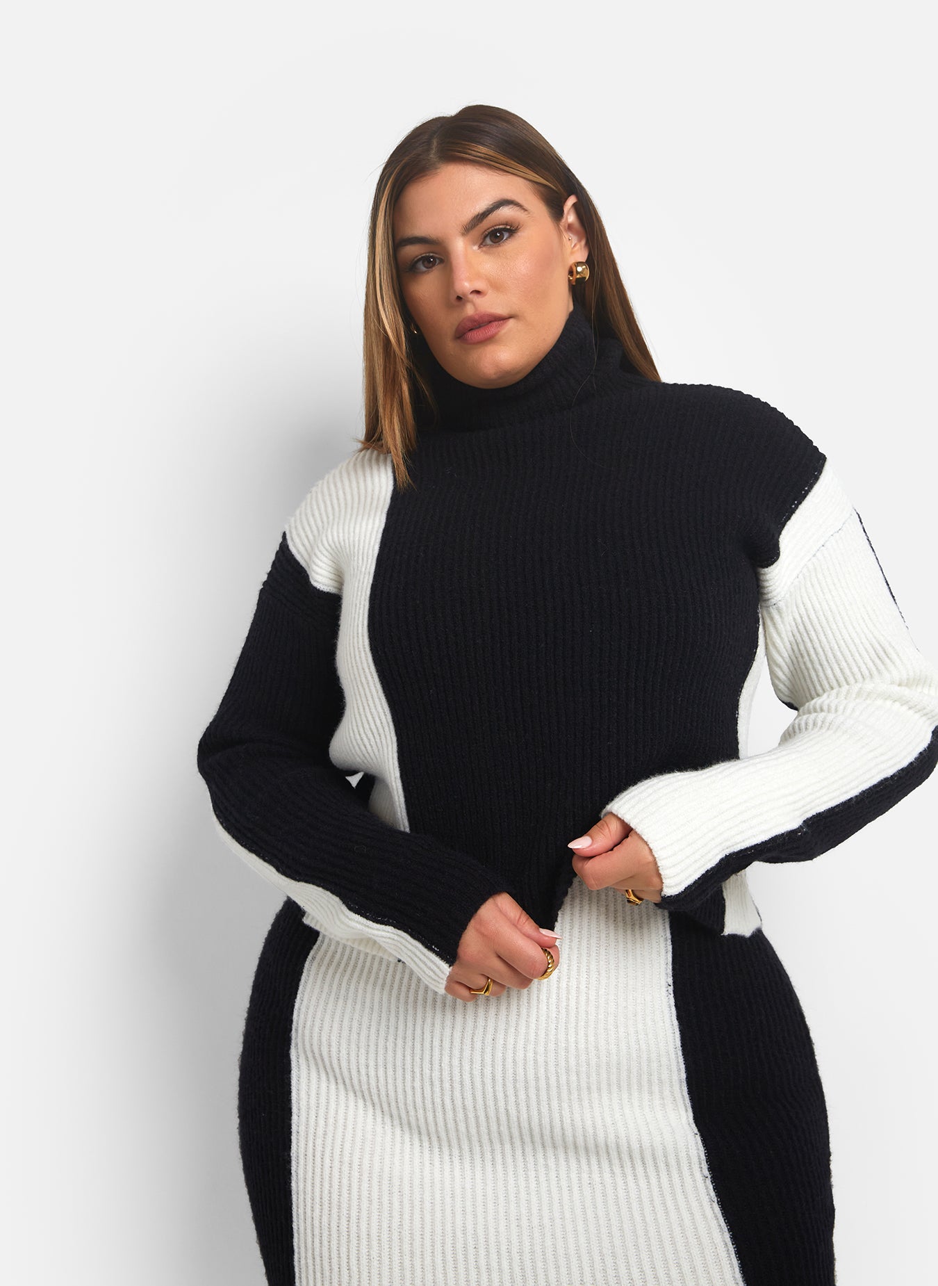 Bernadette Knit Mock Neck Oversized Sweater