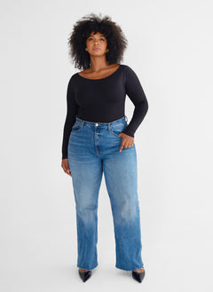 Essential Boat Neck Long Sleeve Bodysuit