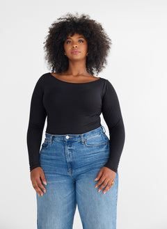 Essential Boat Neck Long Sleeve Bodysuit