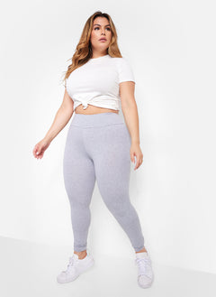 Essential High Waist Leggings - Gray