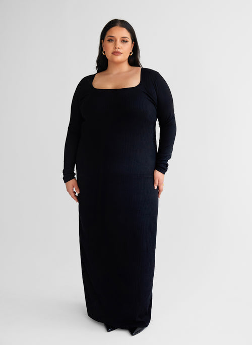 Essential Scoop Neck Maxi Bodycon Dress