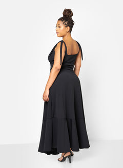 Evelyn Peasant Style Skater Maxi Dress