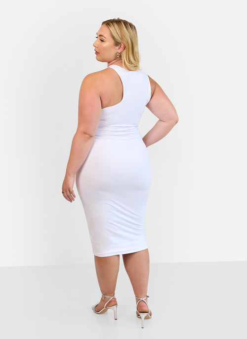 Gauri Asymmetrical Bodycon Midi Dress