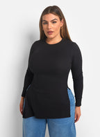 Gotta Have It Ribbed Side Slit Top
