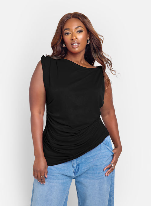 Gabriella Draped Sleeveless Top
