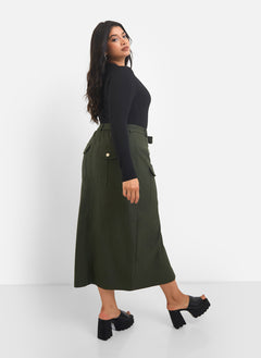 I Got It Ribbed Turtleneck Long Sleeve Bodysuit - Black