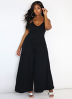 Infamous Flutter Thigh Wide Leg Jumpsuit