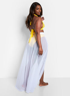 Luz Sheer Maxi Cover Up Skirt - White