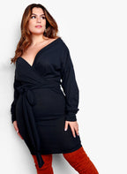 Maybe Next Time Over The Shoulder Mini Dress - Black