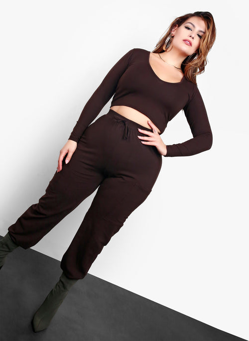 No Mercy Jogger Set - Brown