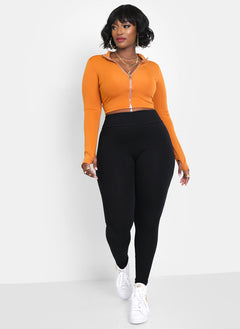 Not So Basic Cotton High Waist Leggings