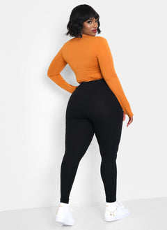 Not So Basic Cotton High Waist Leggings