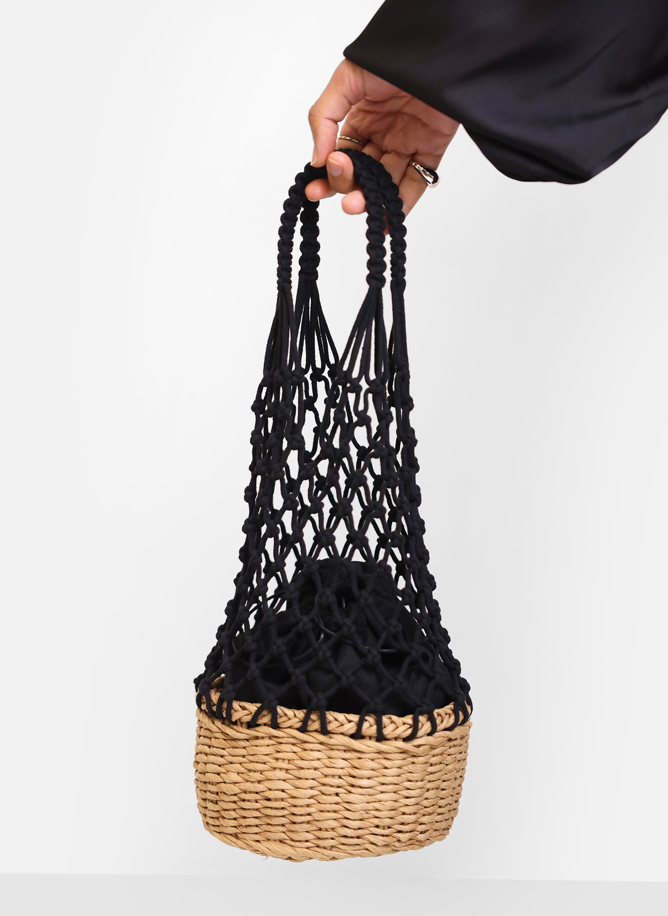 Knitted Basket Tote Bag