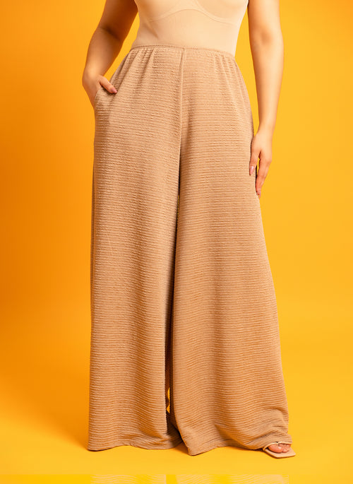 Leslie Wide Leg Textured Pants