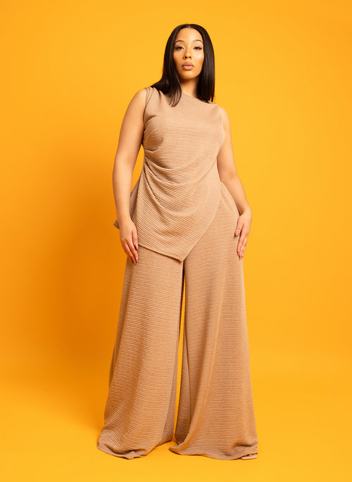 Leslie Wide Leg Textured Pants