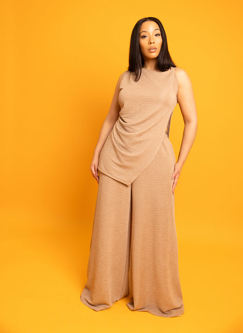 Leslie Wide Leg Textured Pants