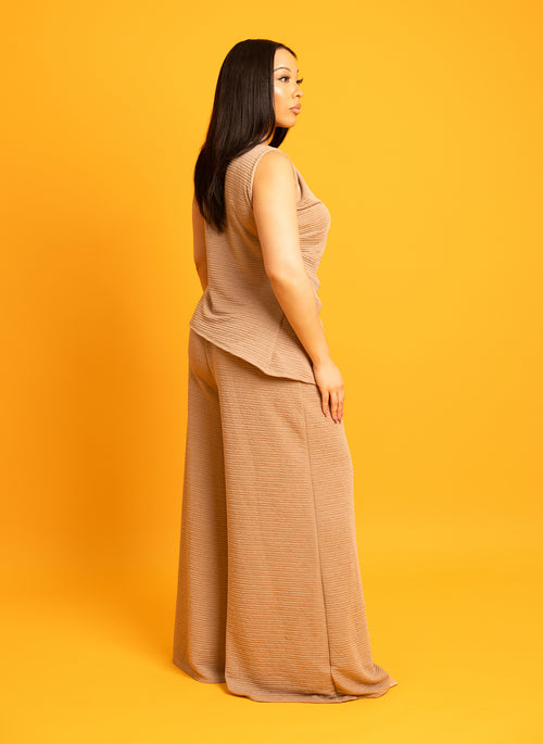 Leslie Wide Leg Textured Pants