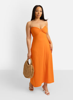 Lily Sweetheart Neckline A-Line Midi Dress