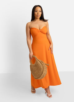 Lily Sweetheart Neckline A-Line Midi Dress