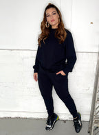 Relaxed Fit Joggers Set - Black