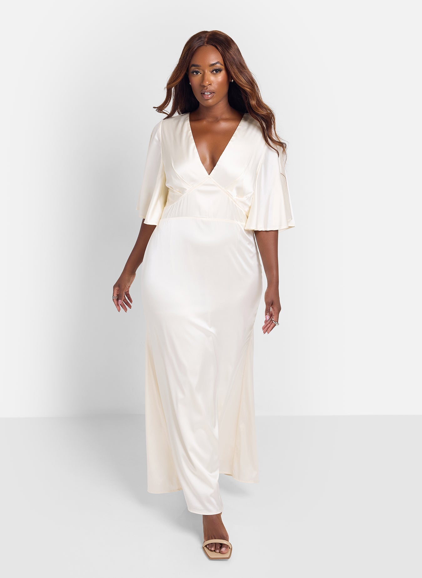 Size Slip Dress White Satin Dress Plus Size Maxi Slip Natural Satin