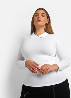 Riley Collared Long Sleeve Top