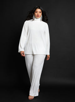 Sima Textured Flare Sleeve Blouse