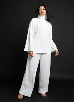 Sima Textured Wide Leg Pants
