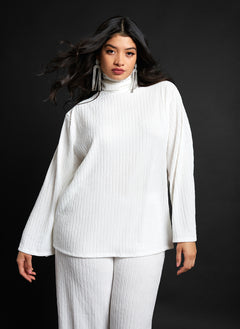 Sima Textured Flare Sleeve Blouse