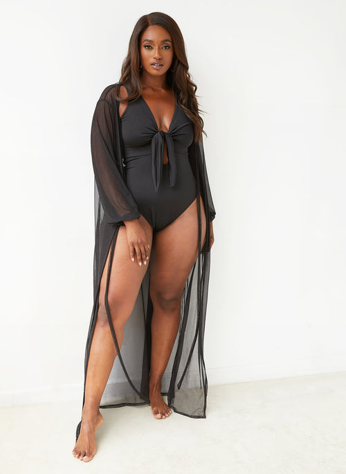 Sophia Long Sleeve Sheer Swim Cover-Up