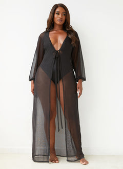 Sophia Long Sleeve Sheer Swim Cover-Up